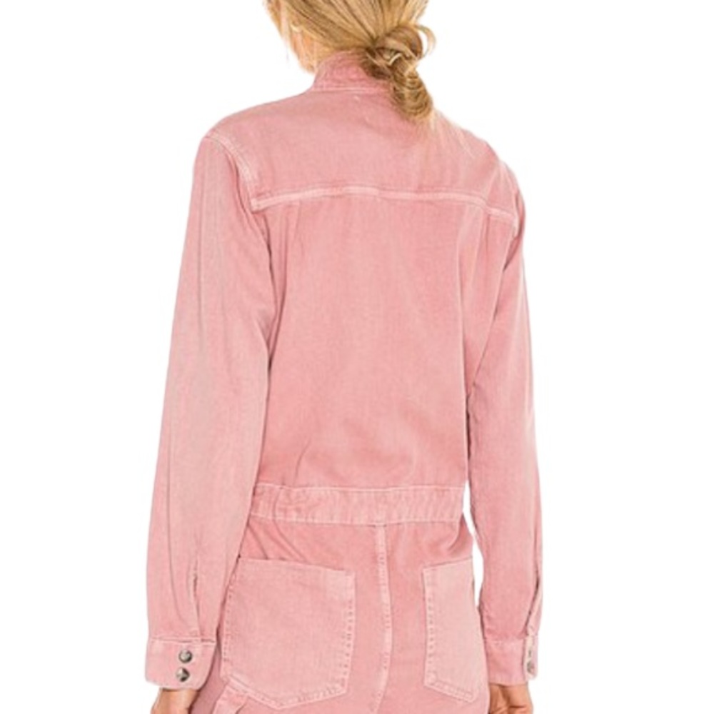 OneTeaspoon x Free People Starship M 8/10 Pink Utility Denim Jumpsuit Coveralls - Picture 8 of 13